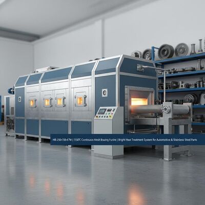 satın al HB-250×150-4.7M Parlak Isıl İşlem için 1150°C Maksimum Sıcaklık ve 4 Bölgeli Hassas Kontrollü Sürekli Örgü Bantlı Lehimleme Fırını Çevrimiçi üretim