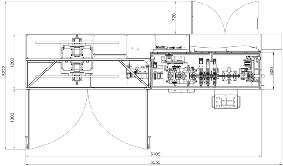 350-800mm'lik çekirdek yüksekliği. Fin Forming + çekirdek montajı. Tam otomatik üretim hattı. Otomobil radyatörleri için tek satırlı çekirdek tam otomatik sistem.