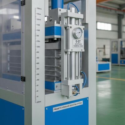 300-1300mm Çekirdek Uzunluğu Levha-Kanatlı Isı Değiştirici Çekirdek Montaj Makinesi, 0-5T Ayarlanabilir Kelepçeleme Kuvveti ve Pnömatik-Hidrolik Yükseltme Sistemi