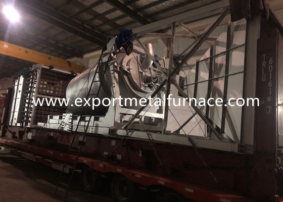 2000KGS Döner Metal Eritme Fırını Enerji Tasarruflu Gaz Yakıtlı Kurşun Hurda
