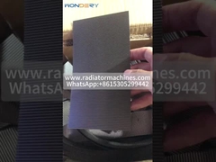 en fazla 600 mm genişliğinde 1 mm yüksek paslanmaz çelik ısı değiştiricisi dalgalı yüzgeçler